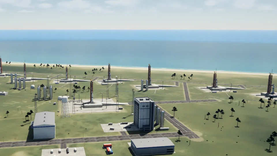 The launch site at midday.